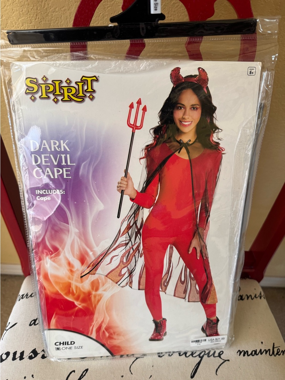 Devil Flame Cape Child's One Size Fits Most NEW